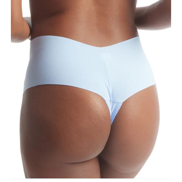 HANKY PANKY SIZE LARGE BREATHE SOFT HIGH RISE THONG FRESH AIR BLUE NWT - Picture 2 of 10
